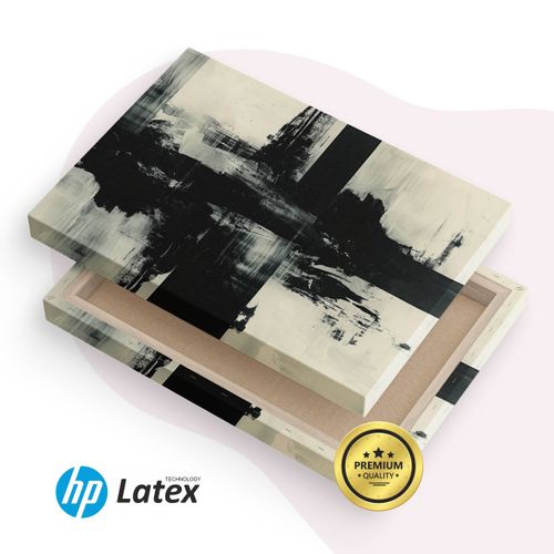 Obraz Canvas Do Sypialni Abstrakcja Czarny Wzór Akwarele 70cm x 50cm na Arena.pl