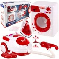 ZESTAW DO SPRZĄTANIA DLA DZIECI PRALKA ŻELAZKO ODKURZACZ AGD NA PREZENT 3w1