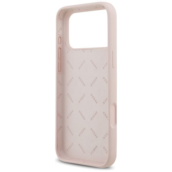 etui guess silicone big 4g script do     iphone 17 pro max różowy zdjęcie 7