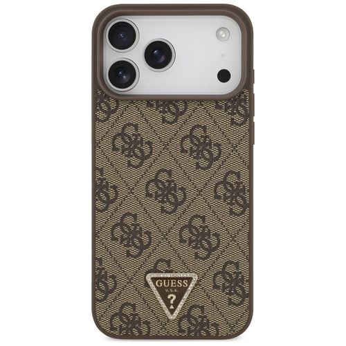 Etui Guess Leather 4G Triangle Strass MagSafe do iPhone 17 Pro Max brązowy na Arena.pl