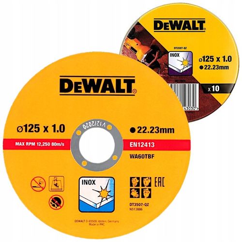 DEWALT TARCZA DO METALU INOX 125X1MM 10SZT DT3507 na Arena.pl