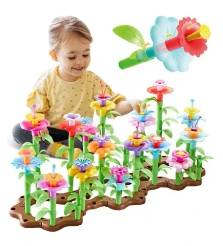 OGRÓD KREATYWNY KWIATY UKŁADANKA KLOCKI 148 SZT. na Arena.pl