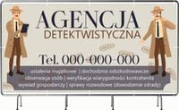 BANER REKLAMOWY OCZKOWANY 200x100cm różne wzory AGENCJA DETEKTYWISTYCZNA
