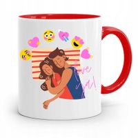 Kubek Czerwony Na Walentynki Love You Prezent Z Nadrukiem Ze Zdjęciem