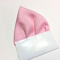 Różowa poszetka trójkątna "Wypustka"