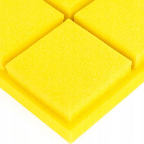 Pianka akustyczna KOSTKA wypukła 30x30x5 cm Panel wygłuszający BUFFO Żółty na Arena.pl