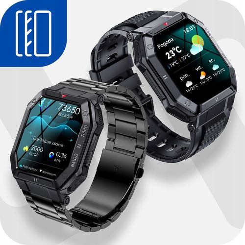 SMARTWATCH MĘSKI MILITARNY WODOODPORNY ROZMOWY WIELOFUNKCYJNY POLSKIE MENU na Arena.pl