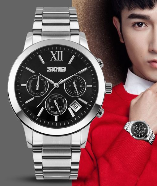 zegarek męski skmei 9097bk + box zdjęcie 5