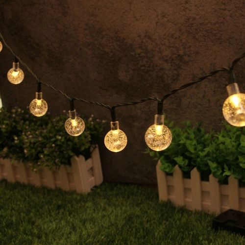 LAMPKI OGRODOWE SOLARNE GIRLANDA 50LED, 9m CIEPŁE na Arena.pl