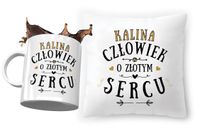 Zestaw Dla Kaliny Poduszka + Kubek Na Prezent Z Nadrukiem Ze Zdjęciem
