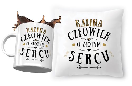 Zestaw Dla Kaliny Poduszka + Kubek Na Prezent Z Nadrukiem Ze Zdjęciem na Arena.pl