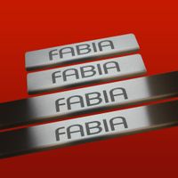 Listwa progowa SKODA FABIA MK2 Stal nierdzewna 304 mat 4szt