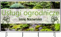 BANER REKLAMOWY 200x100 cm projekt w cenie oczkowany USŁUGI OGRODNICZE