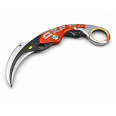 Velocity Karambit Red | 16 cm | Metal | Brelok | Valorant