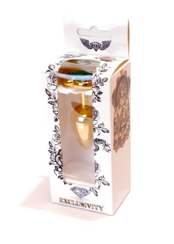 Plug-Jewellery Gold  Heart Plug- Green na Arena.pl