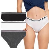 Figi Majtki Damskie Gładkie Bawełniane Szeroka Guma MORAJ 3-sztuki - 2XL