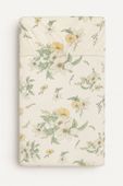 prześcieradło bawełniane z gumką do łóżeczka 120x60 cm - clematis on beige