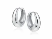 KLASYCZNE RODOWANE KOLCZYKI GŁADKIE KOŁA KÓŁKA 1.2CM POLEROWANE POŁYSK