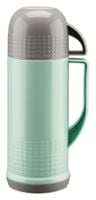 Termos plastikowy szklany wkład MOBI 1 l z kubkiem miętowo-szary
