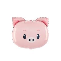 Balon foliowy Świnka głowa, 56x52 cm