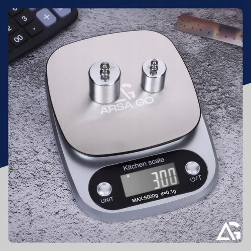 Waga kuchenna ARSA GO 0.1g NA BATERIE UNCJA KARAT GRAM TARA srebrny 5 kg na Arena.pl