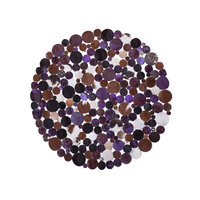 Dywan okrągły skórzany ø 140 cm fioletowy SORGUN