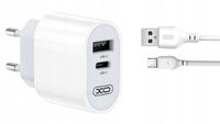 ładowarka sieciowa usb + usb typ c xo l97 kabel