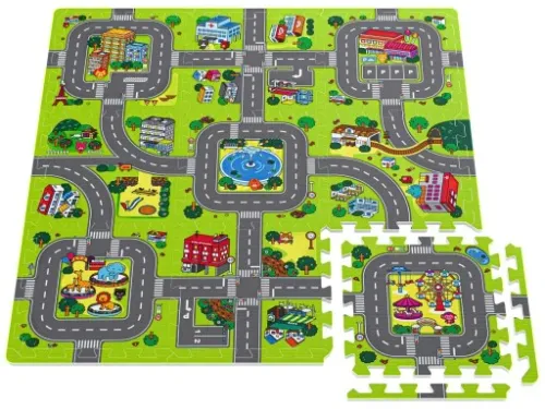 Mata edukacyjna puzzle piankowe dla dzieci miasto na Arena.pl