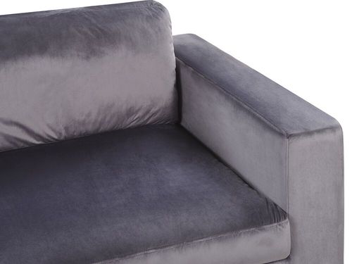 Sofa Welurowa Szara Vadstena na Arena.pl