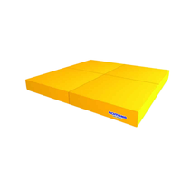 Składany materac pod drabinkę gimnastyczną 100x100x10 cm Kometa żółty