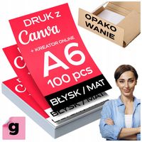 Ulotki A6 100 sztuk DWUSTRONNE / jednostronne | mat / błysk + wizualizacja