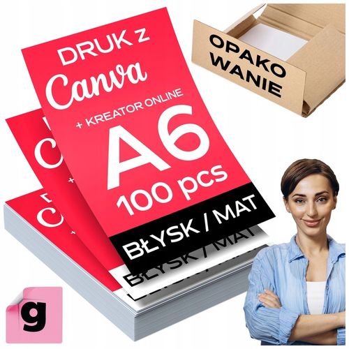 Ulotki A6 100 sztuk DWUSTRONNE / jednostronne | mat / błysk + wizualizacja na Arena.pl
