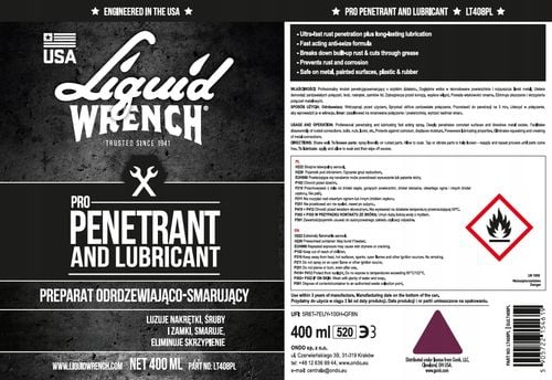 ODRDZEWIACZ WIELOFUNKCYJNY DO ŚRUB LIQUID WRENCH PRO PENETRANT SPRAY 400 ml na Arena.pl
