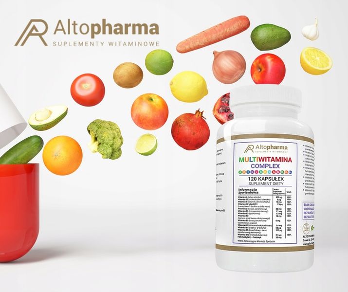 MULTIWITAMINA COMPLEX ADEK + WITAMINA C + WITMINA B Alto Pharma 120 kaps. zdjęcie 6