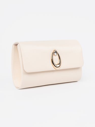 Kopertówka jasnobeżowa ze srebrnymi elementami Rozmiar: - one size na Arena.pl