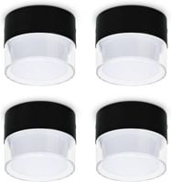 Reflektory Sufitowe LED 7W Czarne 700LM 3 Barwy Światła Zestaw 4 Sztuki