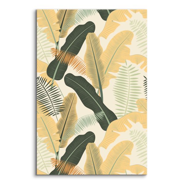 Obraz Na Płótnie Liście Bananowe Rośliny Tropikalne Styl Boho 20cm x 30cm zdjęcie 2