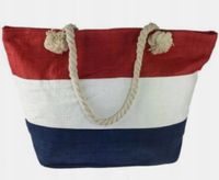 Torba PLAŻOWA torebka kolorowa marynistyczna zapinana na suwak