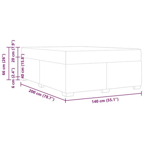 Rama łóżka z materacem z materacem Różowy 140 x 200 cm Aksamit na Arena.pl