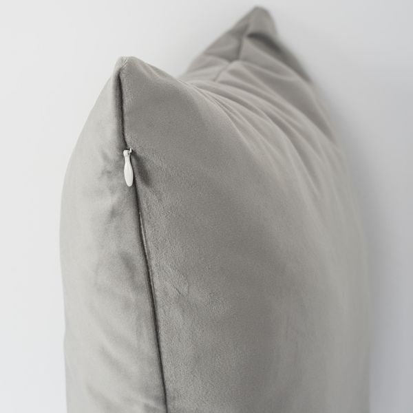 Poszewka SZARA poduszka aksamitna dekoracyjna 50X50CM zdjęcie 3