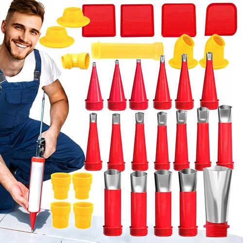 Końcówki do Silikonu Silikonowania Dysza Wyciskacz Aplikator Tubowy 32 na Arena.pl