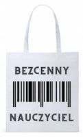 Dzień Nauczyciela Prezent Torba Eco Biała Shopper Z Nadrukiem Ze Zdjęciem