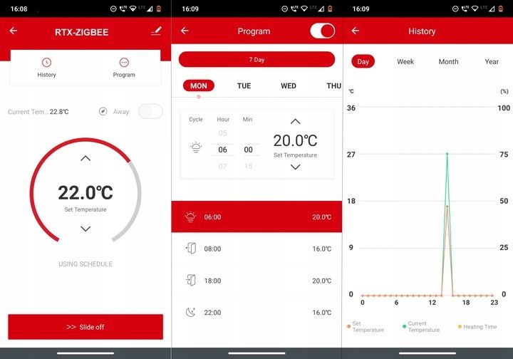 4x Głowica RTX Termostat + Bramka Zigbee WiFi Tuya SET zdjęcie 7