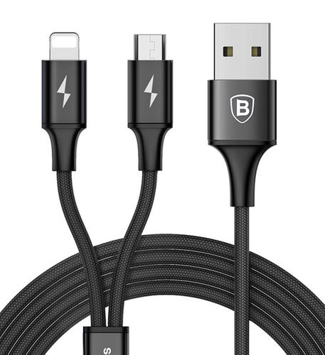 Kabel USB BASEUS 2w1 iPhone 5/6/7/X i Micro USB na Arena.pl