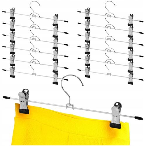 12x Wieszaki METALOWE wiszące z klipsami odzieżowe szafy spodnie na Arena.pl