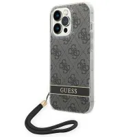 Etui Guess 4G Print Strap na iPhone 14 Pro - czarne