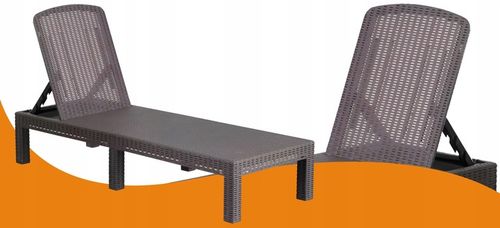LEŻAK OGRODOWY REGULOWANY DELUXE CORFU LEŻANKA GRAFITOWY na Arena.pl