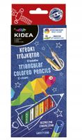 kredki trójkatne 12 kolorów kidea 2807