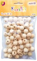 koraliki drewniane naturalne 14mm  80szt.  | PJ-3549