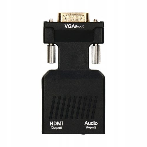 ADAPTER KONWERTER VGA D-SUB DO HDMI + DŹWIĘK AUDIO na Arena.pl